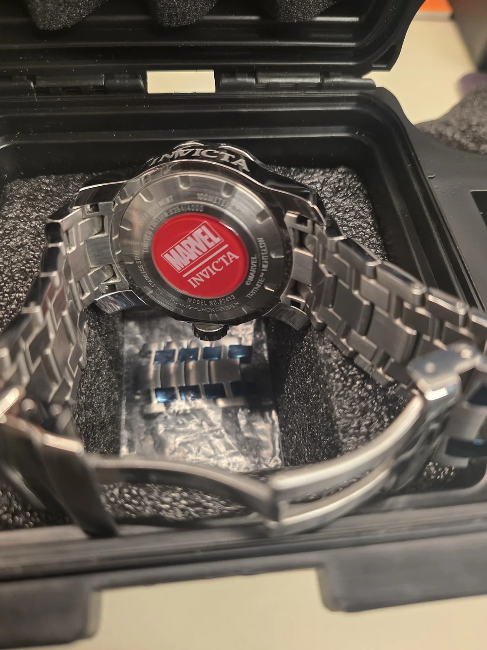 Invicta Men's Watch Red, Blue, and White Captain America Dial